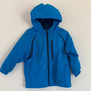 Columbia Turquoise & Charcoal Gray Windbreaker Jacket Size 2T